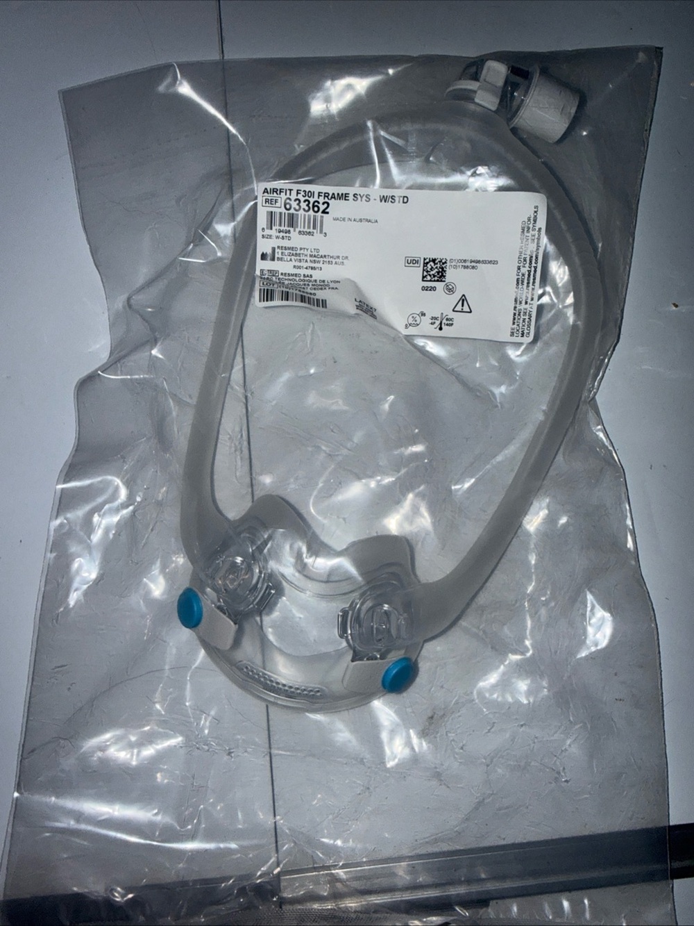 Airfit F30i FRAME SYS W/std Ref 63362 Standard Frame Cushion Sealed No Head Gear